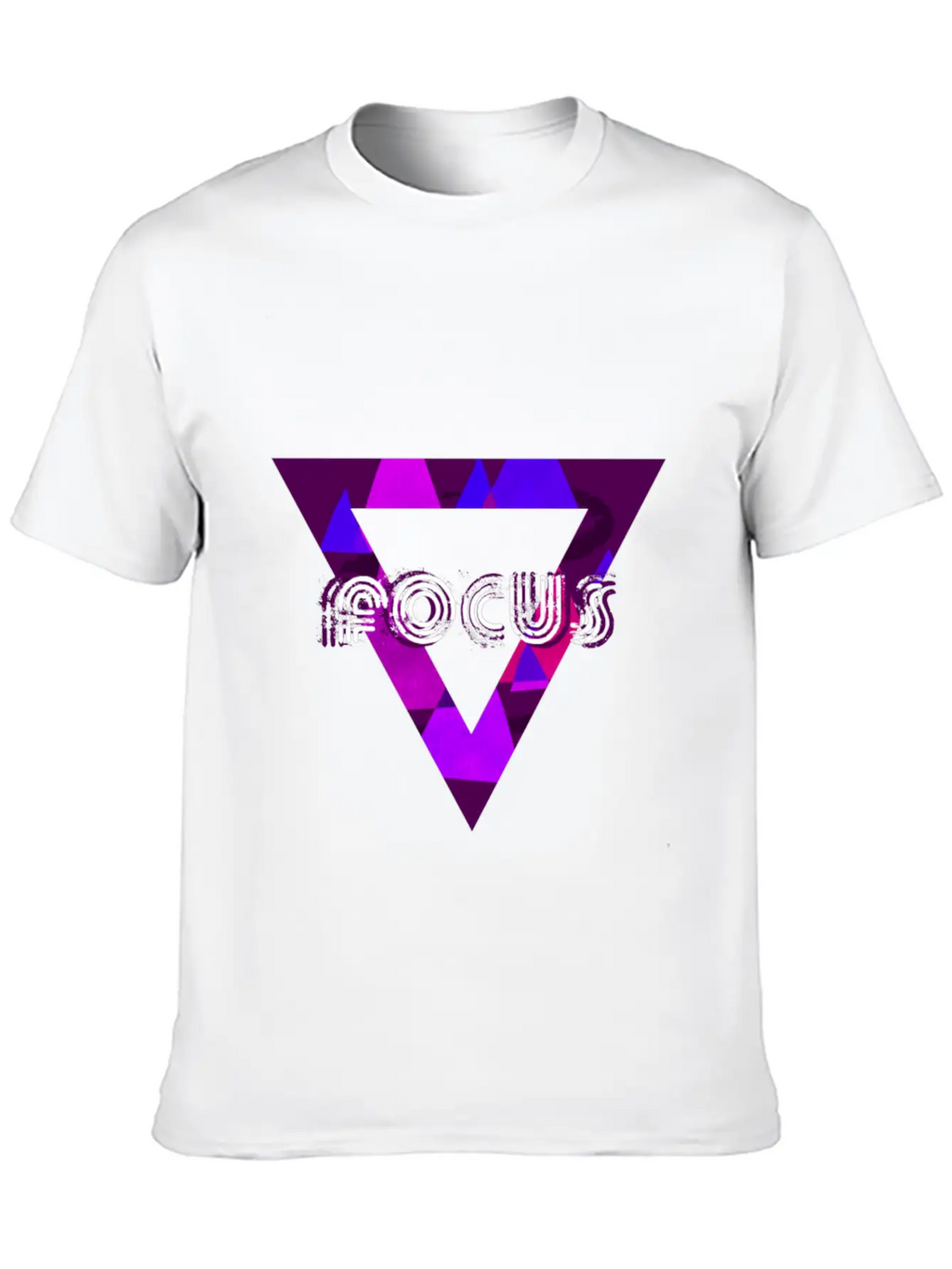 Focus Triangle Neon Inspired Motivational Design Unisex Casual T-Shirt – Clean Design For Daily Comfort