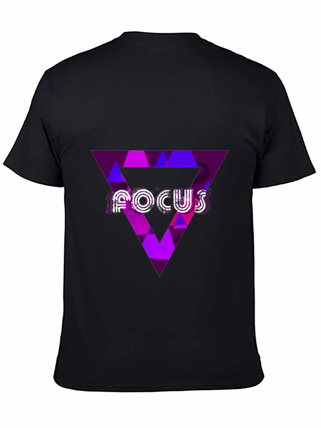 Focus Triangle Neon Inspired Motivational Design Unisex Casual T-Shirt – Clean Design For Daily Comfort