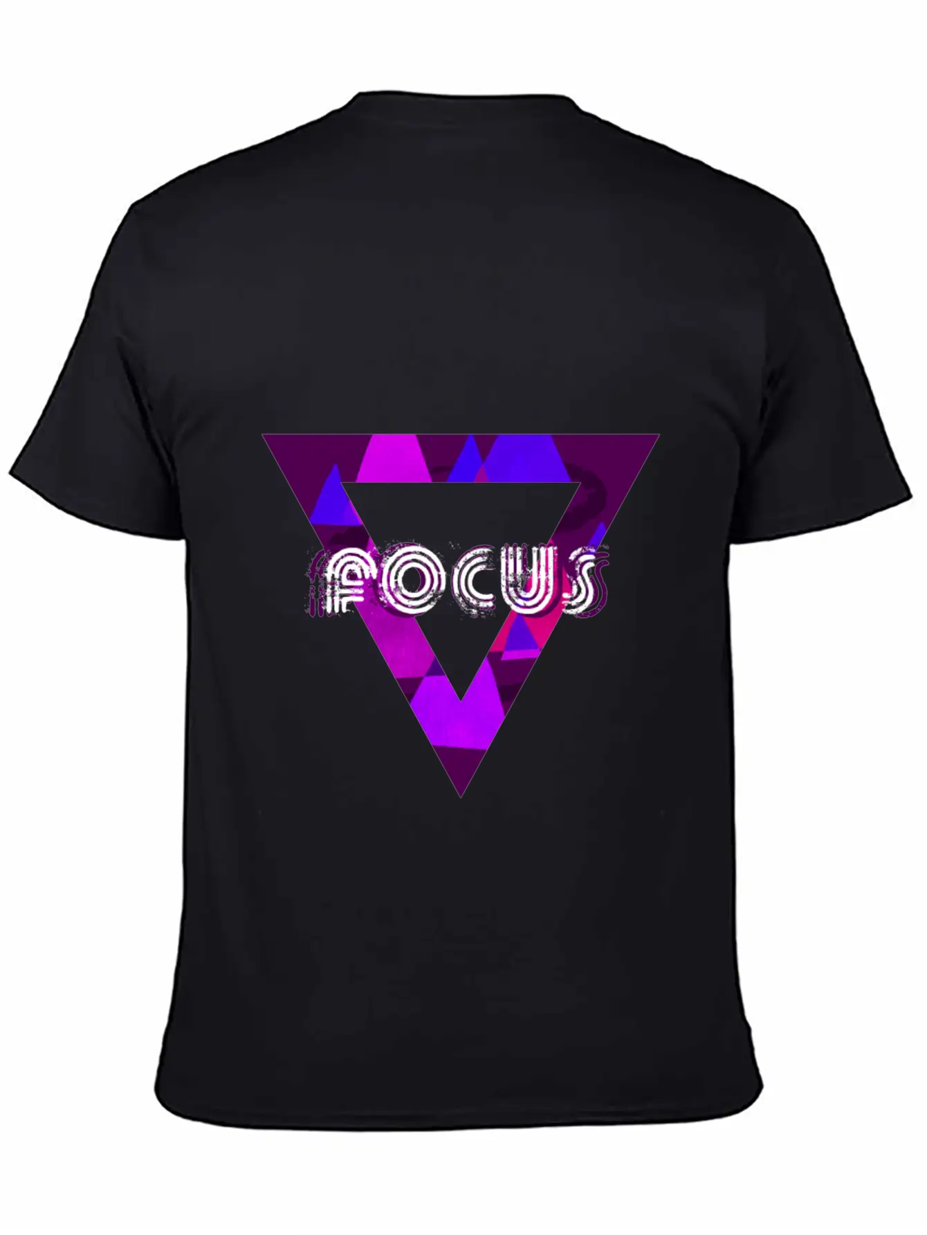 Focus Triangle Neon Inspired Motivational Design Unisex Casual T-Shirt – Clean Design For Daily Comfort