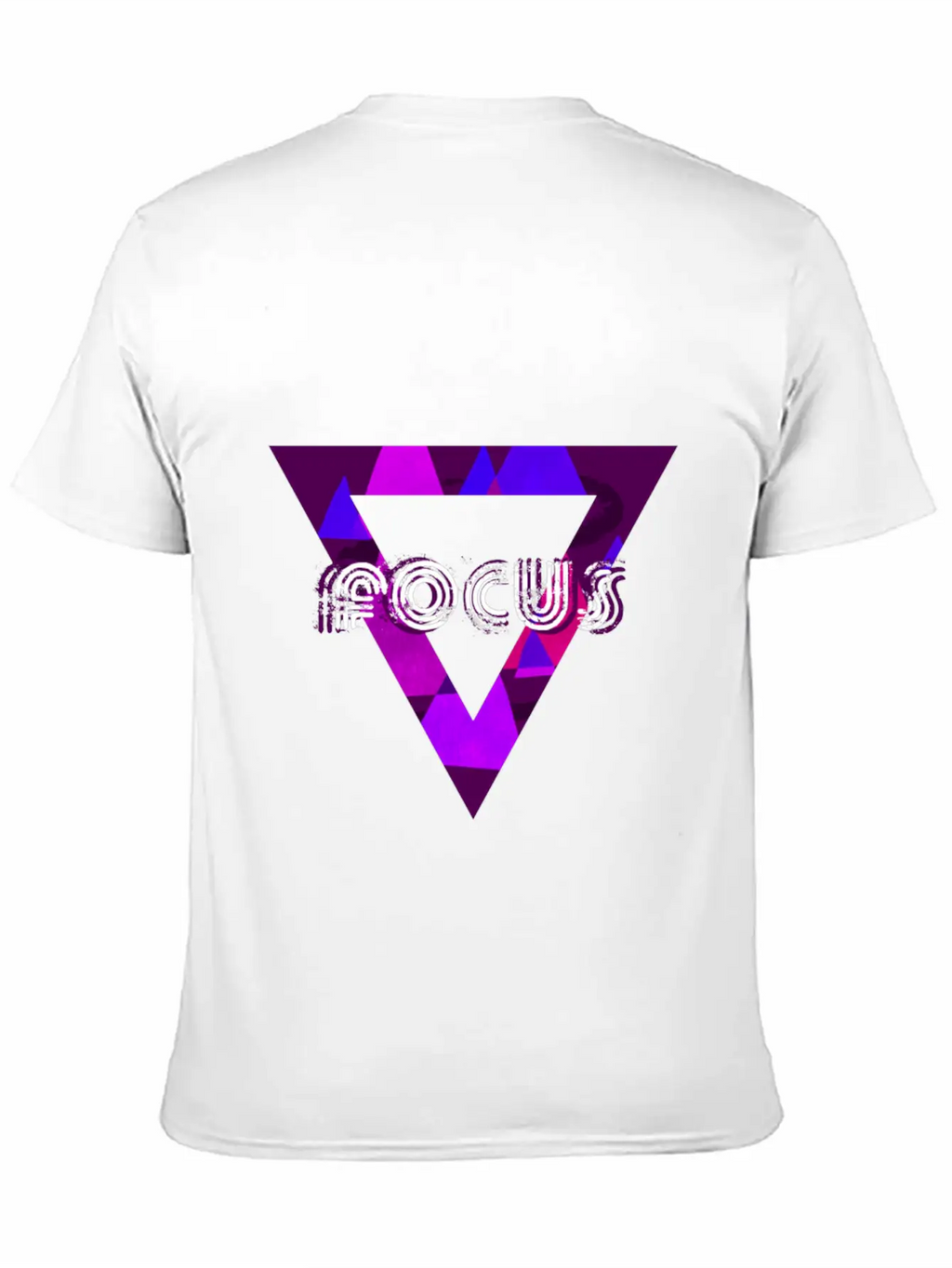Focus Triangle Neon Inspired Motivational Design Unisex Casual T-Shirt – Clean Design For Daily Comfort