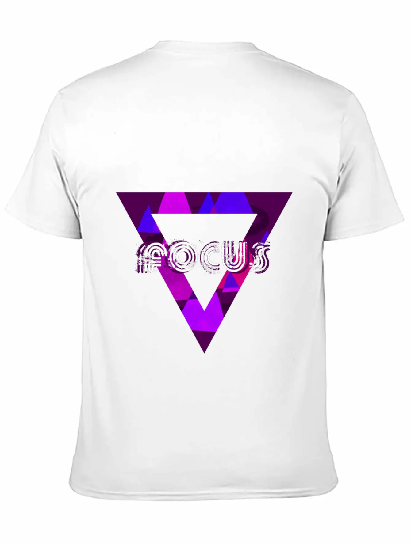 Focus Triangle Neon Inspired Motivational Design Unisex Casual T-Shirt – Clean Design For Daily Comfort
