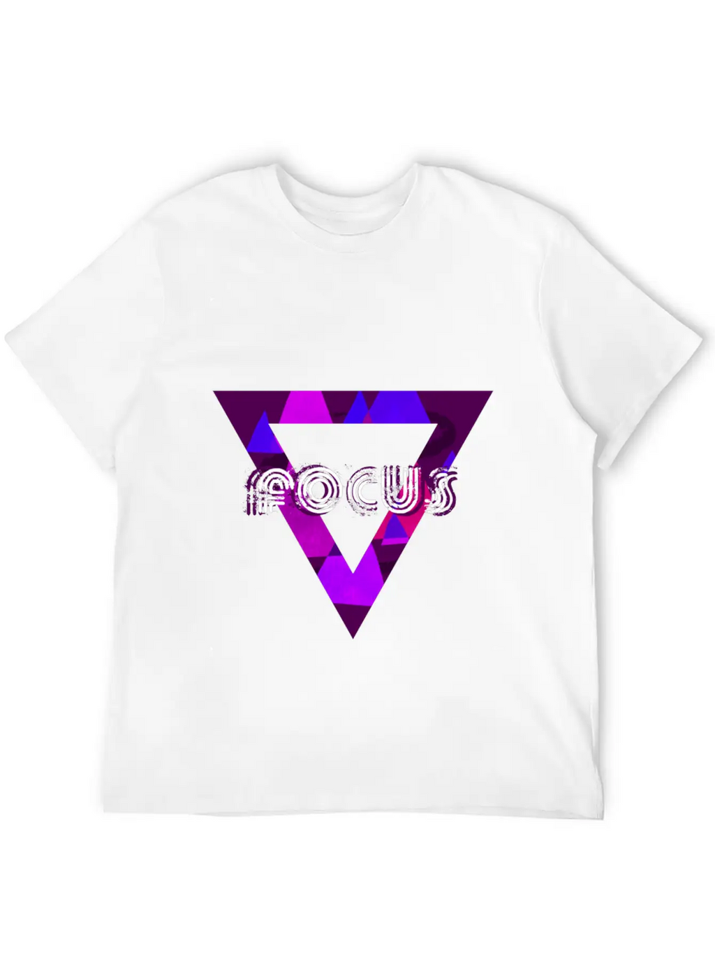 Focus Triangle Neon Inspired Motivational Design Unisex Casual T-Shirt – Clean Design For Daily Comfort