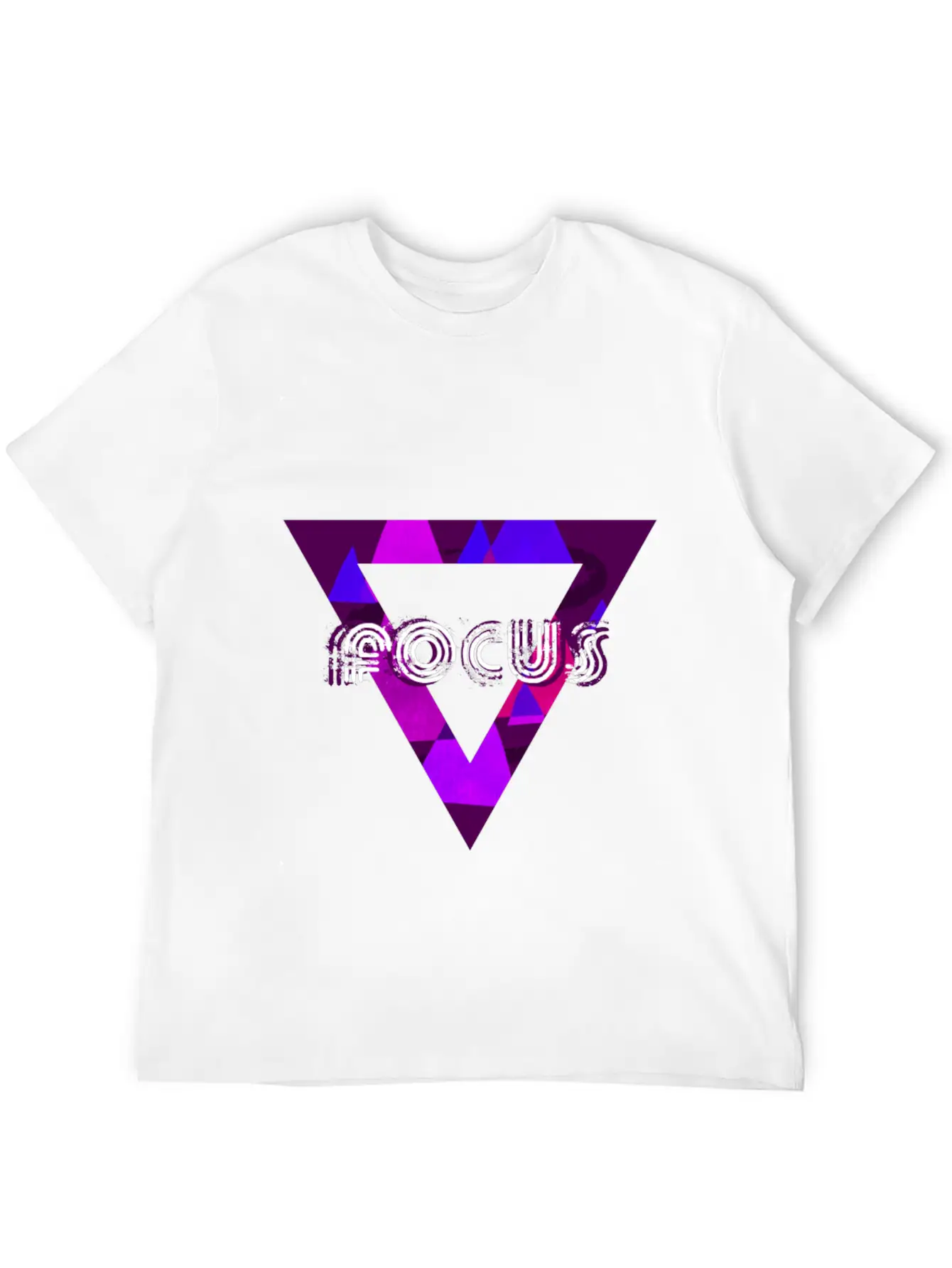Focus Triangle Neon Inspired Motivational Design Unisex Casual T-Shirt – Clean Design For Daily Comfort