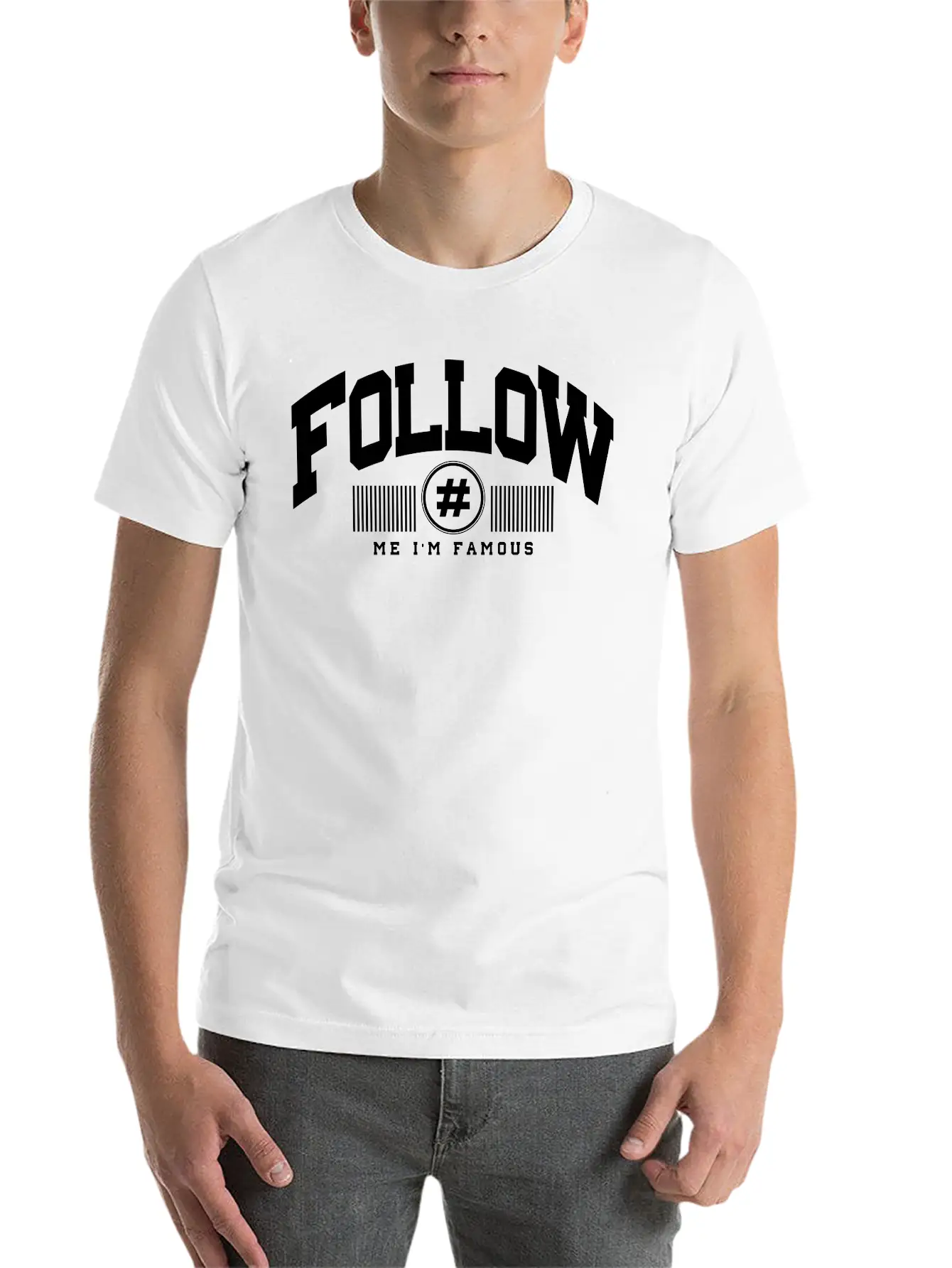 Follow Me Unisex Casual T-Shirt – Clean Design For Daily Comfort