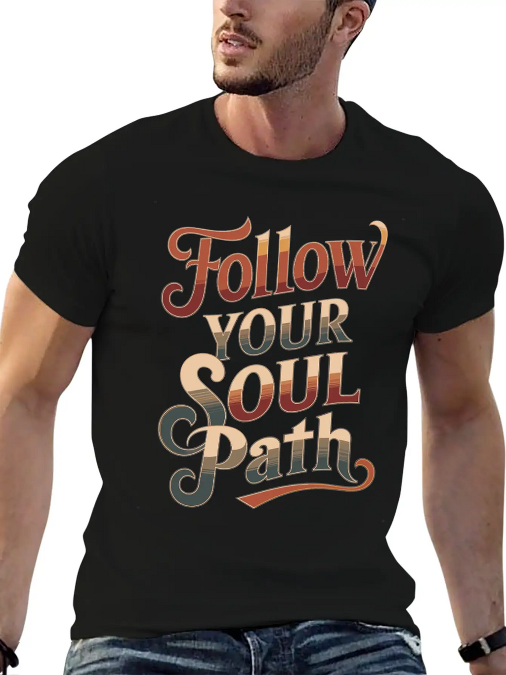 Follow Your Soul Path Inspiring Spirituality Quote Unisex Casual T-Shirt – Clean Design For Daily Comfort