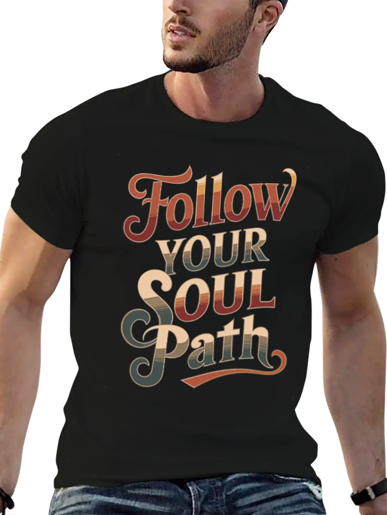 Follow Your Soul Path Inspiring Spirituality Quote Unisex Casual T-Shirt – Clean Design For Daily Comfort