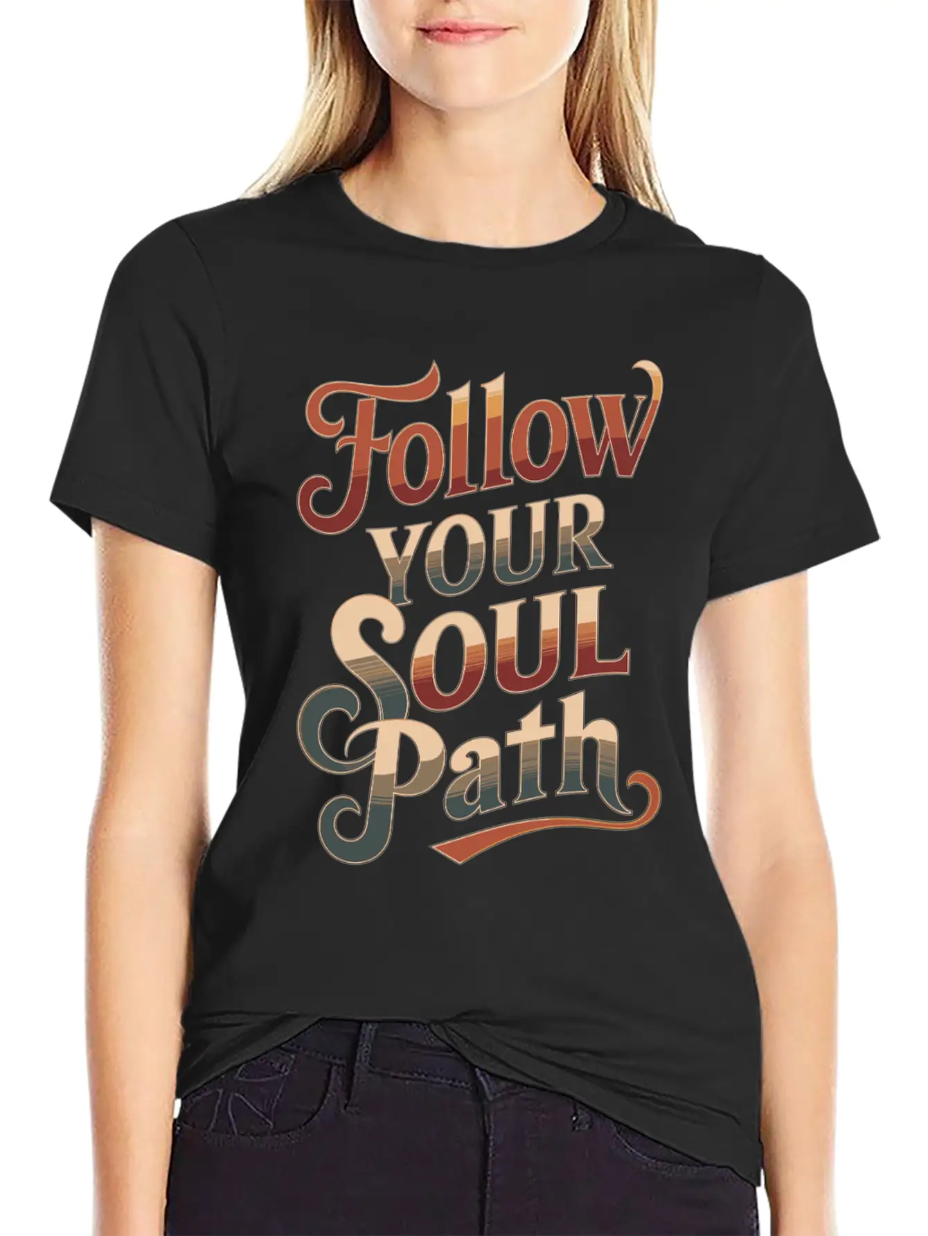 Follow Your Soul Path Inspiring Spirituality Quote Unisex Casual T-Shirt – Clean Design For Daily Comfort