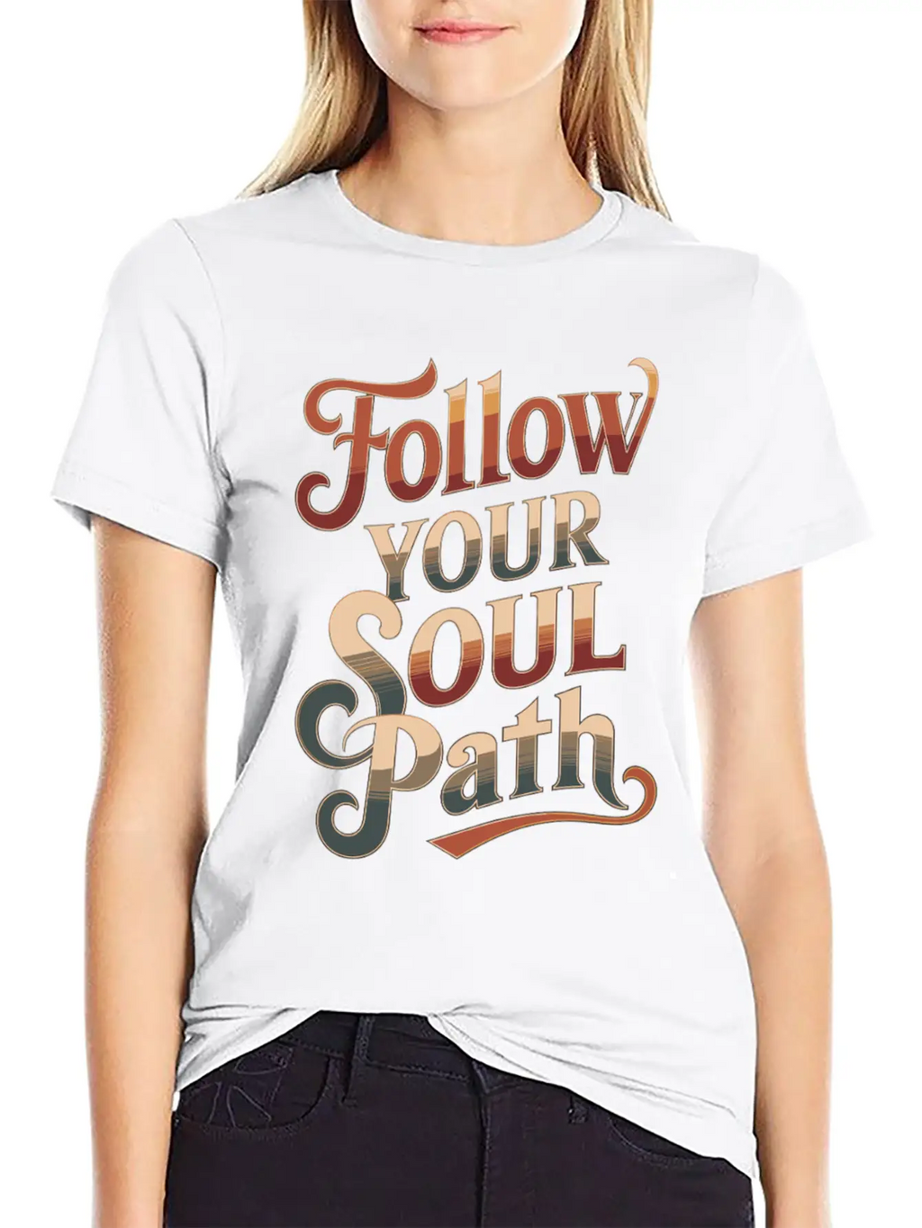 Follow Your Soul Path Inspiring Spirituality Quote Unisex Casual T-Shirt – Clean Design For Daily Comfort