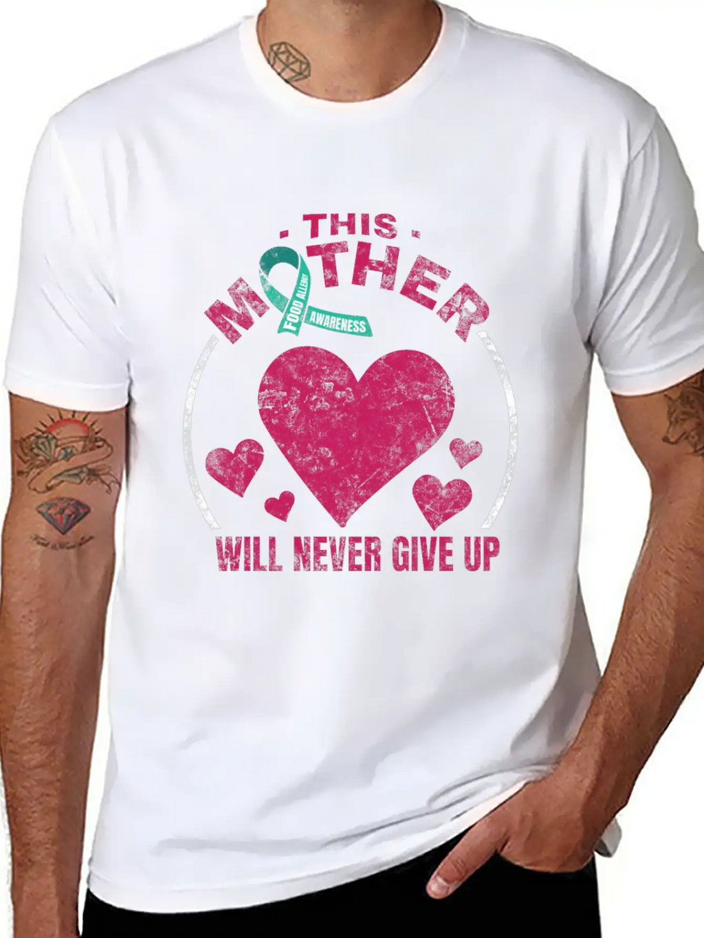 Food Allergy Awareness Design For A Food Allergy Unisex Short Sleeve Soft Cotton T-Shirt – Casual Everyday Wear