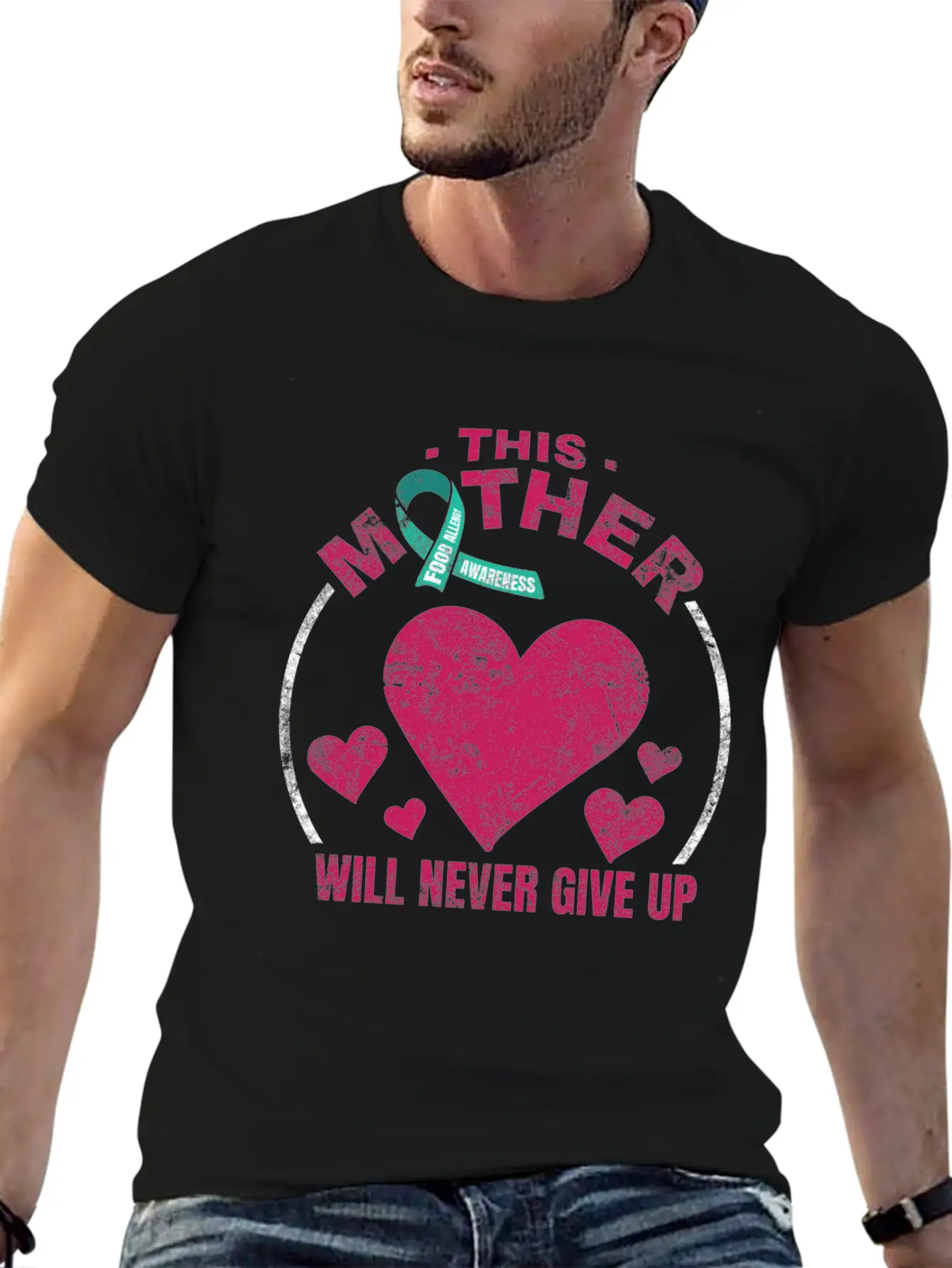 Food Allergy Awareness Design For A Food Allergy Unisex Short Sleeve Soft Cotton T-Shirt – Casual Everyday Wear