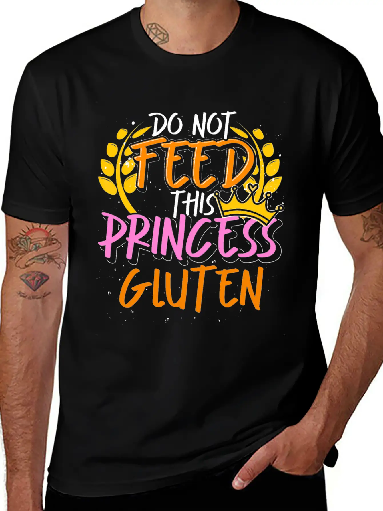 Food Allergy Gluten Intolerant Princess Funny Essential Cotton Tee For Daily Outfits – Unisex Style