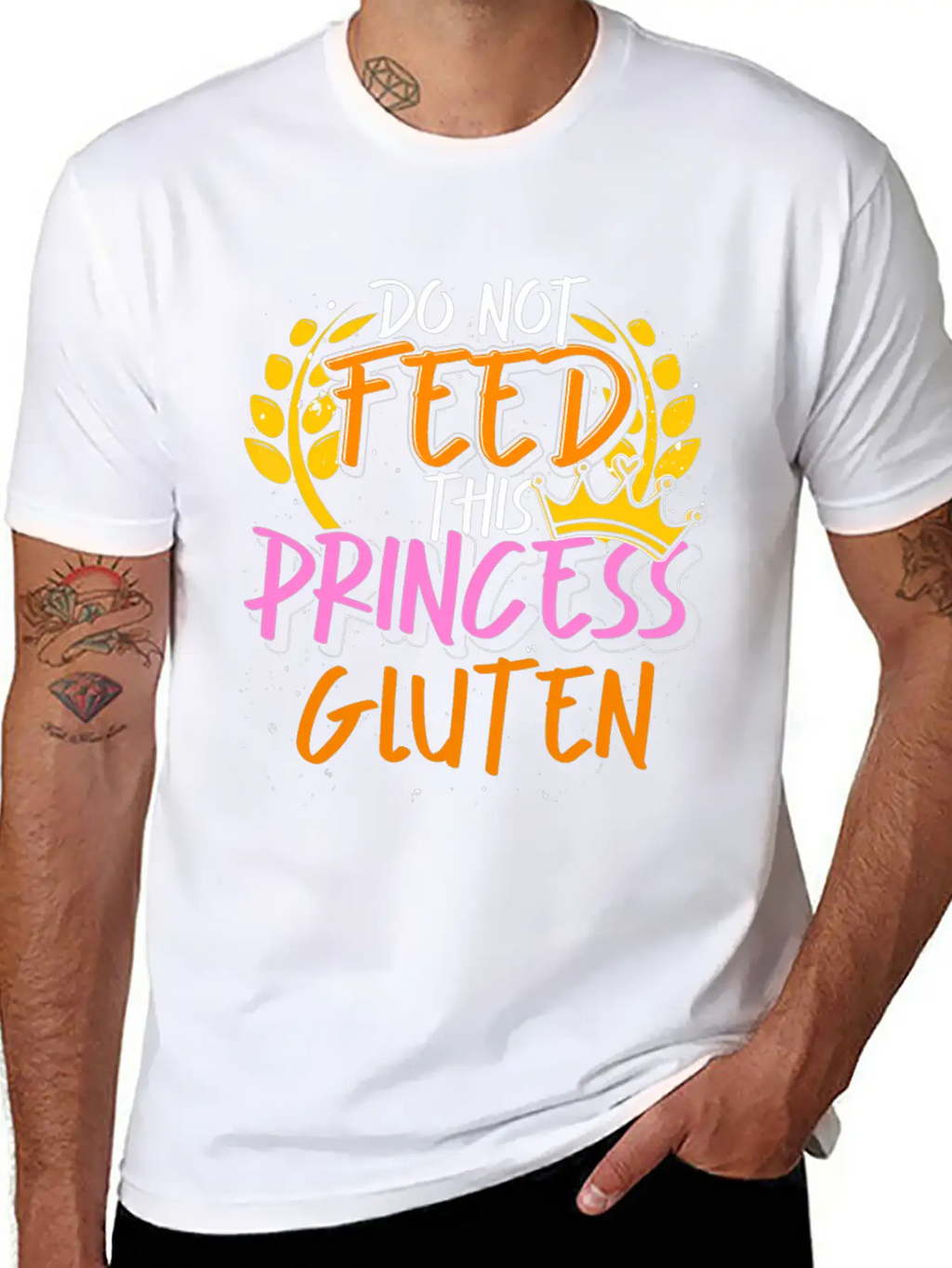 Food Allergy Gluten Intolerant Princess Funny Essential Cotton Tee For Daily Outfits – Unisex Style