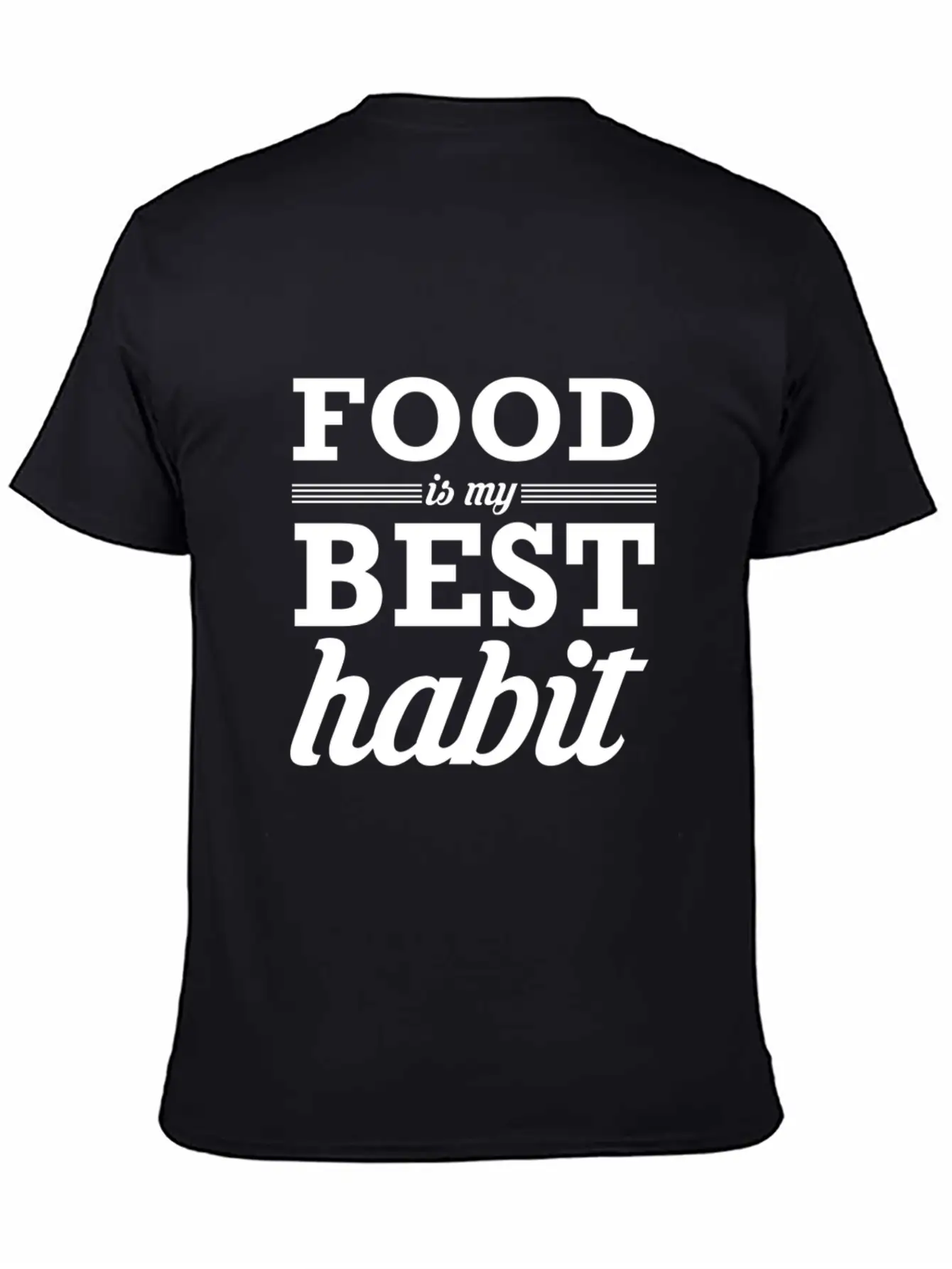Food My Best Habit White Unisex Casual T-Shirt – Clean Design For Daily Comfort