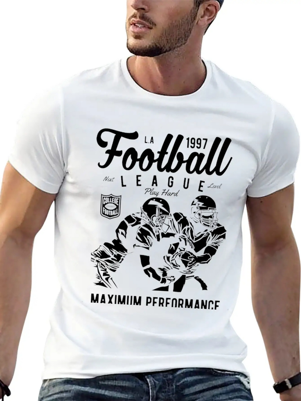 FOOTBALL LEAGUE Unisex Casual T-Shirt – Clean Design For Daily Comfort