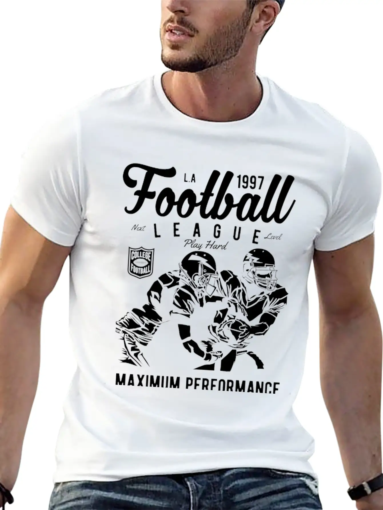FOOTBALL LEAGUE Unisex Casual T-Shirt – Clean Design For Daily Comfort