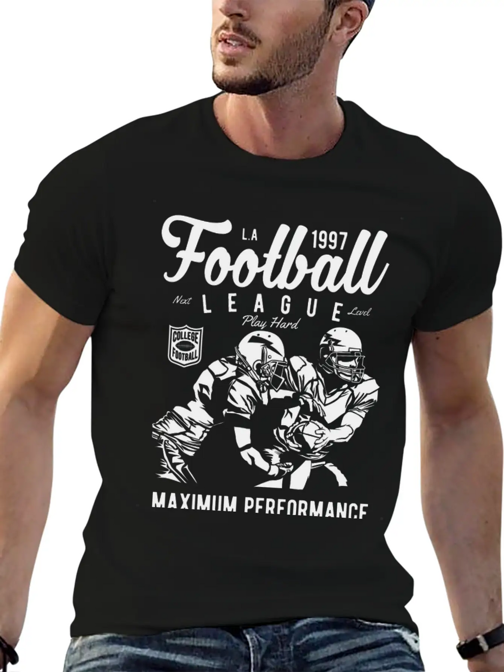 FOOTBALL LEAGUE Unisex Casual T-Shirt – Clean Design For Daily Comfort