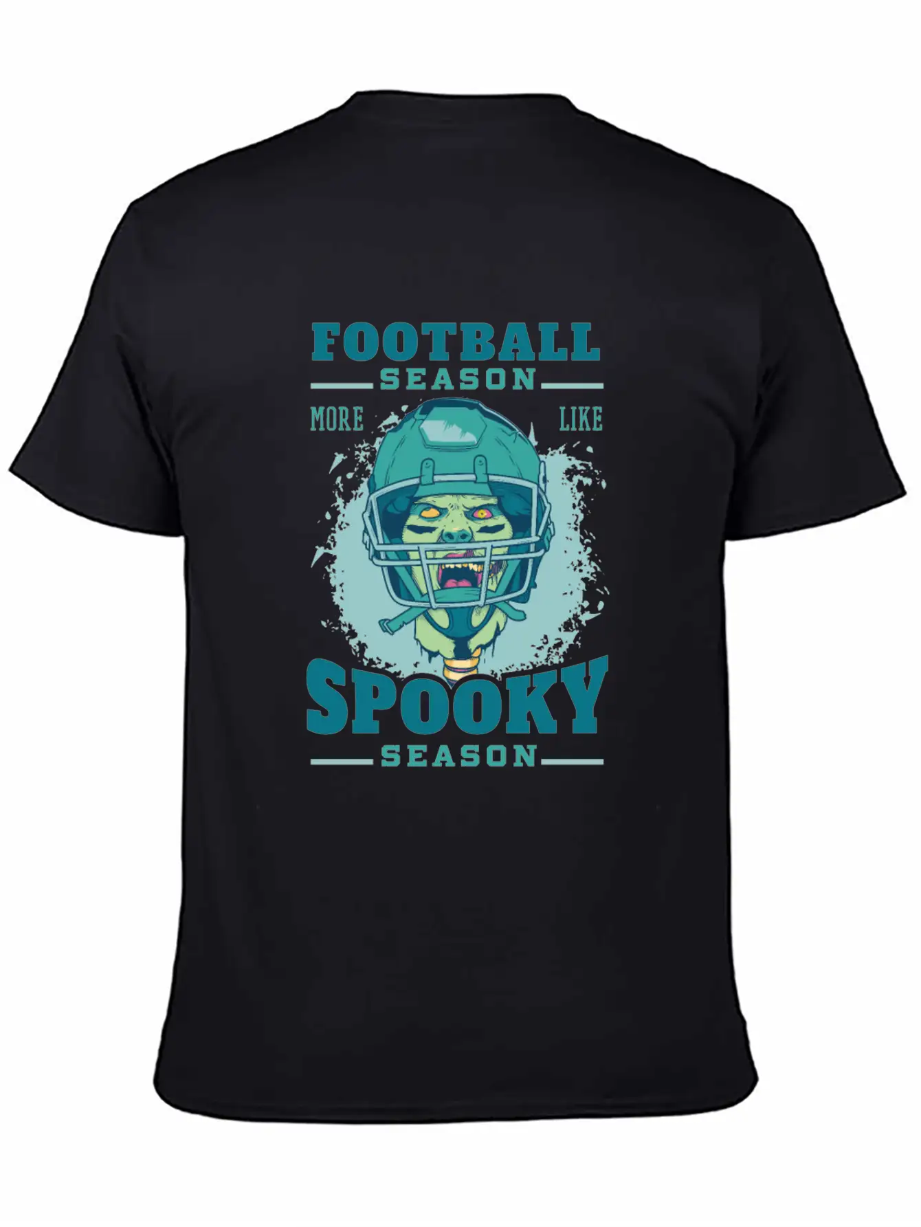 Football Season Spooky Season Zombie Football Seas Essential Cotton Tee For Daily Outfits – Unisex Style