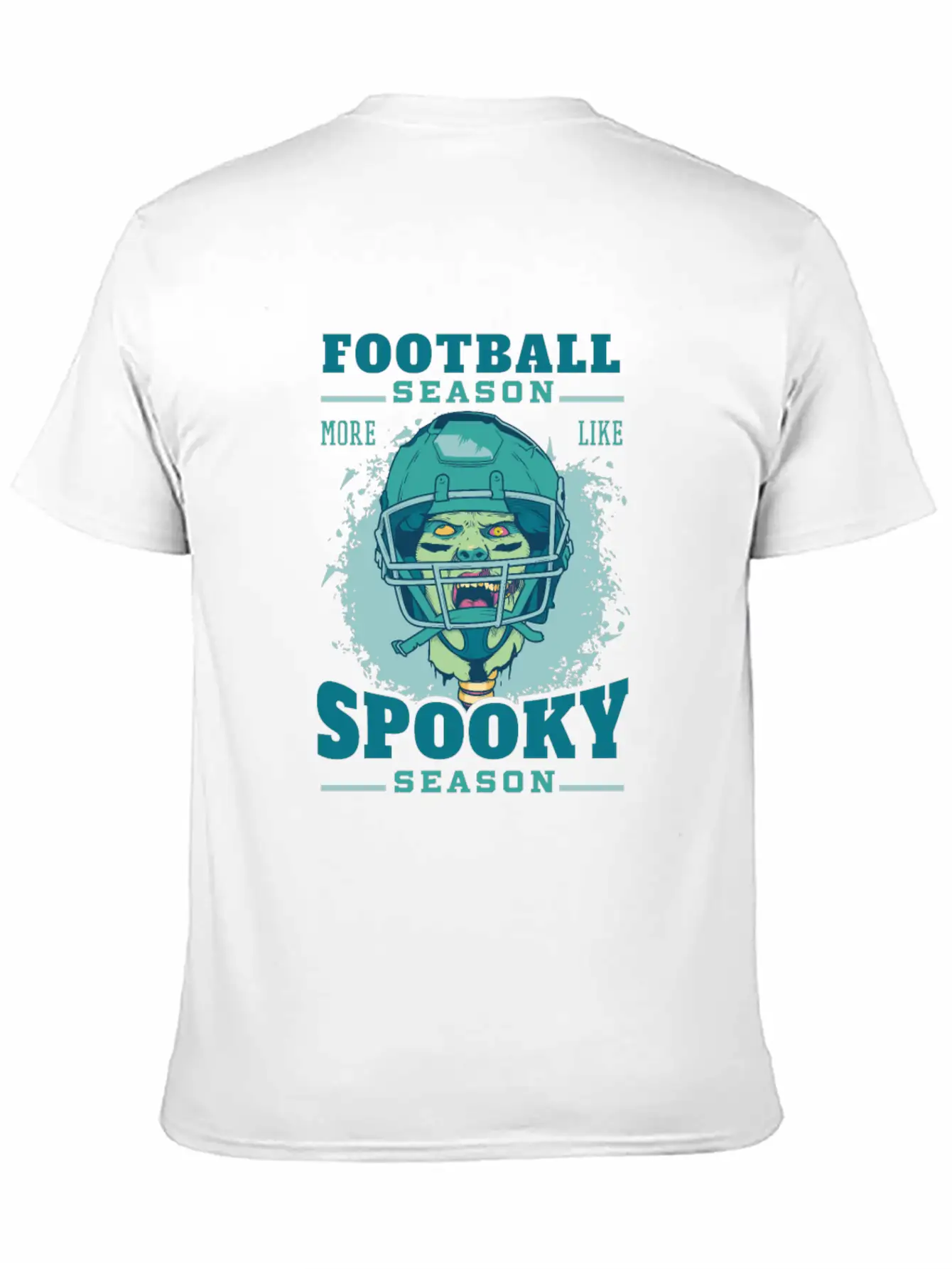 Football Season Spooky Season Zombie Football Seas Essential Cotton Tee For Daily Outfits – Unisex Style