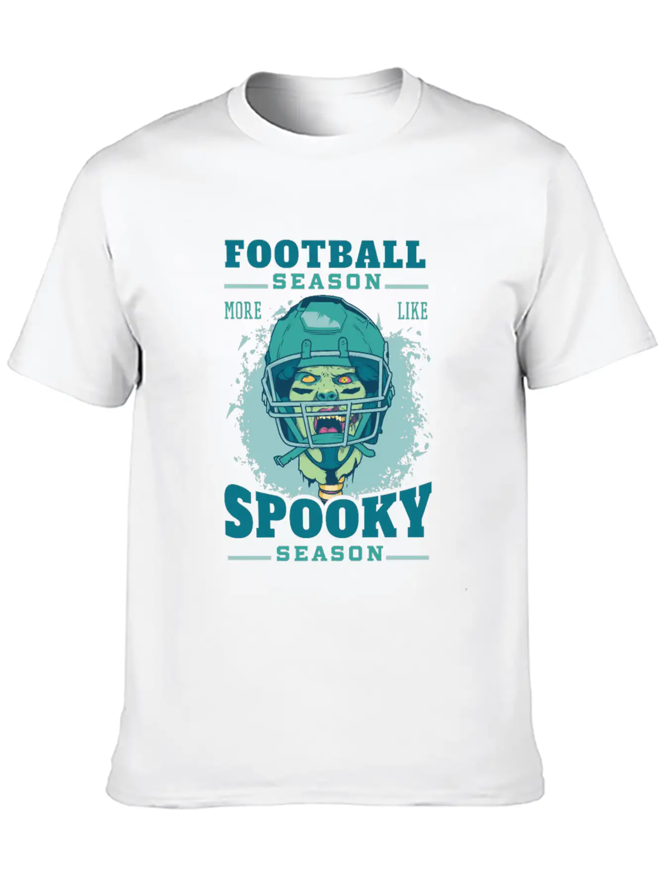 Football Season Spooky Season Zombie Football Seas Essential Cotton Tee For Daily Outfits – Unisex Style