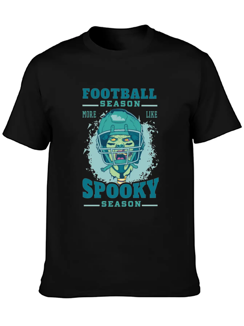 Football Season Spooky Season Zombie Football Seas Essential Cotton Tee For Daily Outfits – Unisex Style