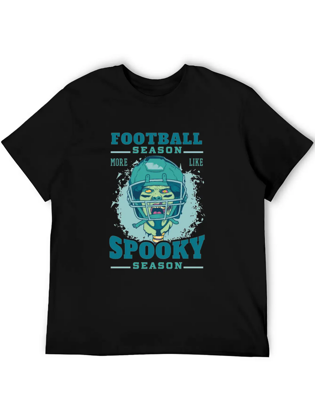 Football Season Spooky Season Zombie Football Seas Essential Cotton Tee For Daily Outfits – Unisex Style