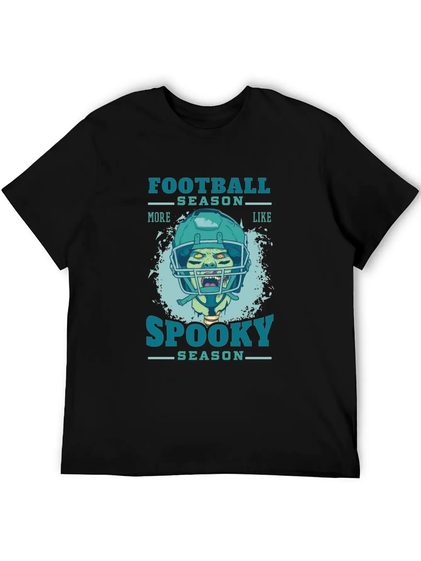 Football Season Spooky Season Zombie Football Seas Essential Cotton Tee For Daily Outfits – Unisex Style