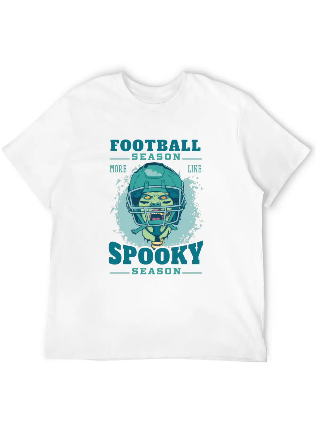 Football Season Spooky Season Zombie Football Seas Essential Cotton Tee For Daily Outfits – Unisex Style