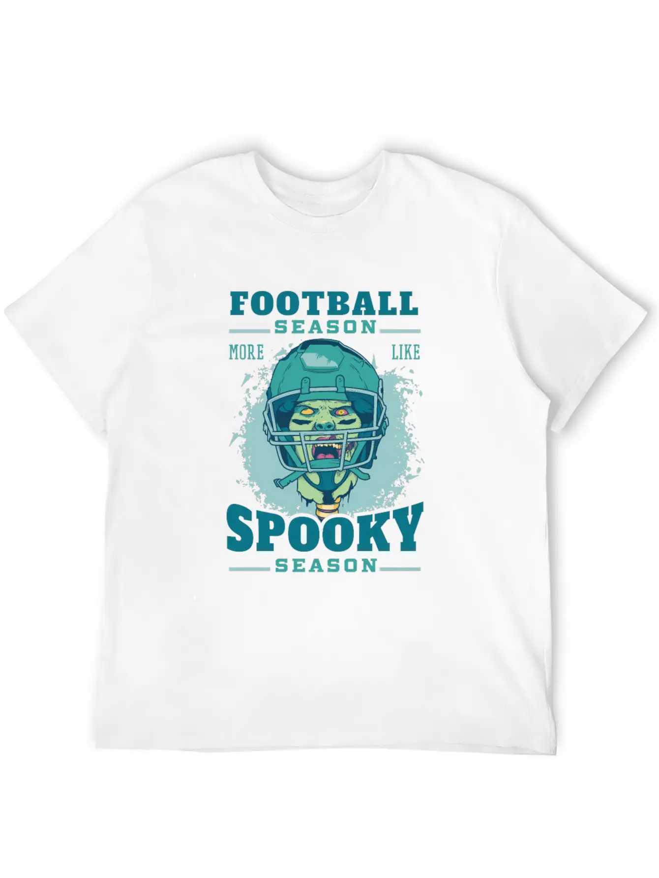 Football Season Spooky Season Zombie Football Seas Essential Cotton Tee For Daily Outfits – Unisex Style