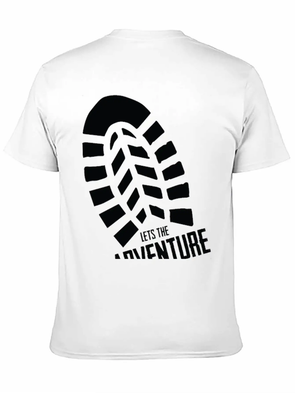 Footprints - LETS THE ADVENTURE BEGIN Unisex Short Sleeve Soft Cotton T-Shirt – Casual Everyday Wear