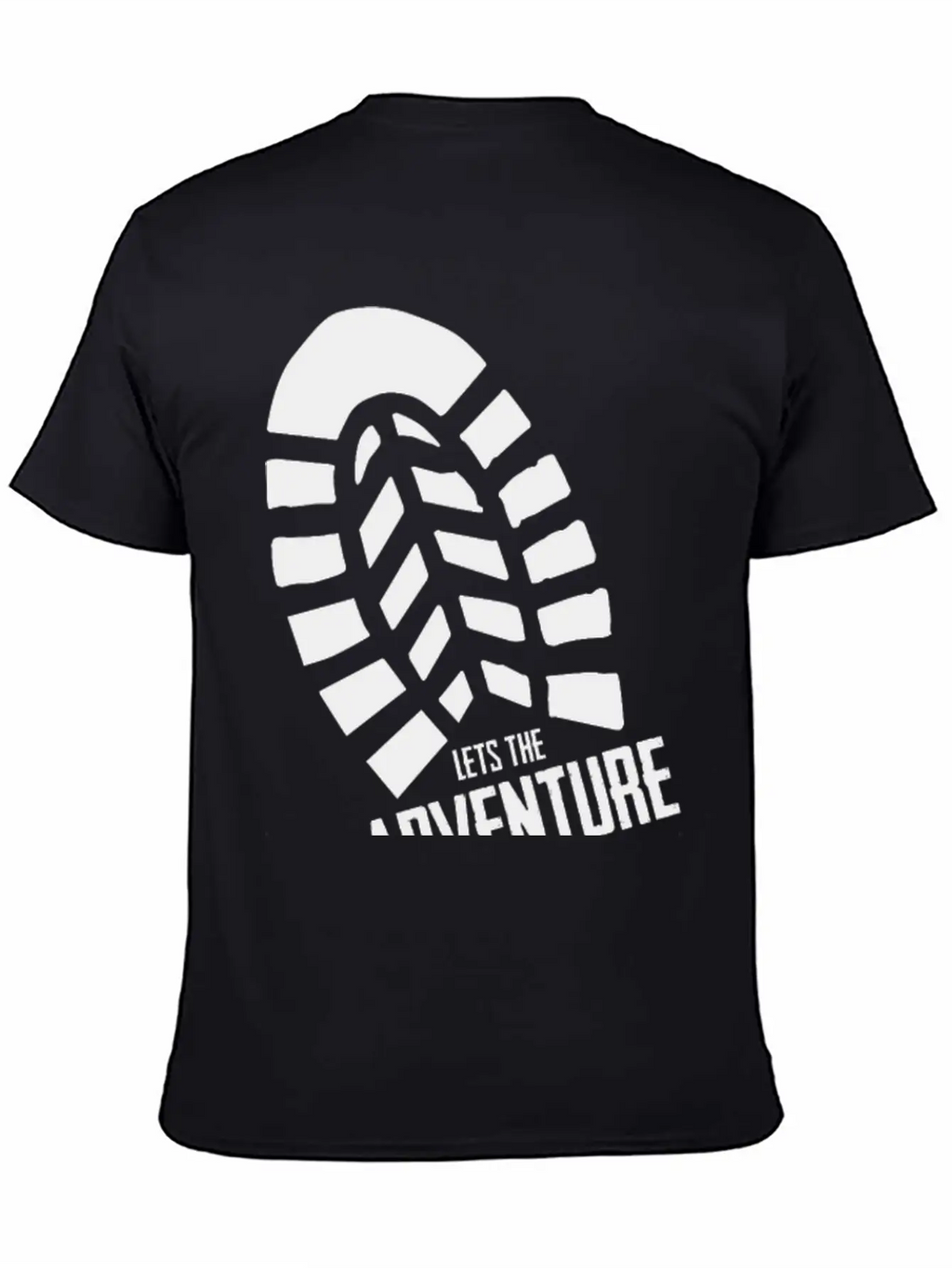 Footprints - LETS THE ADVENTURE BEGIN Unisex Short Sleeve Soft Cotton T-Shirt – Casual Everyday Wear