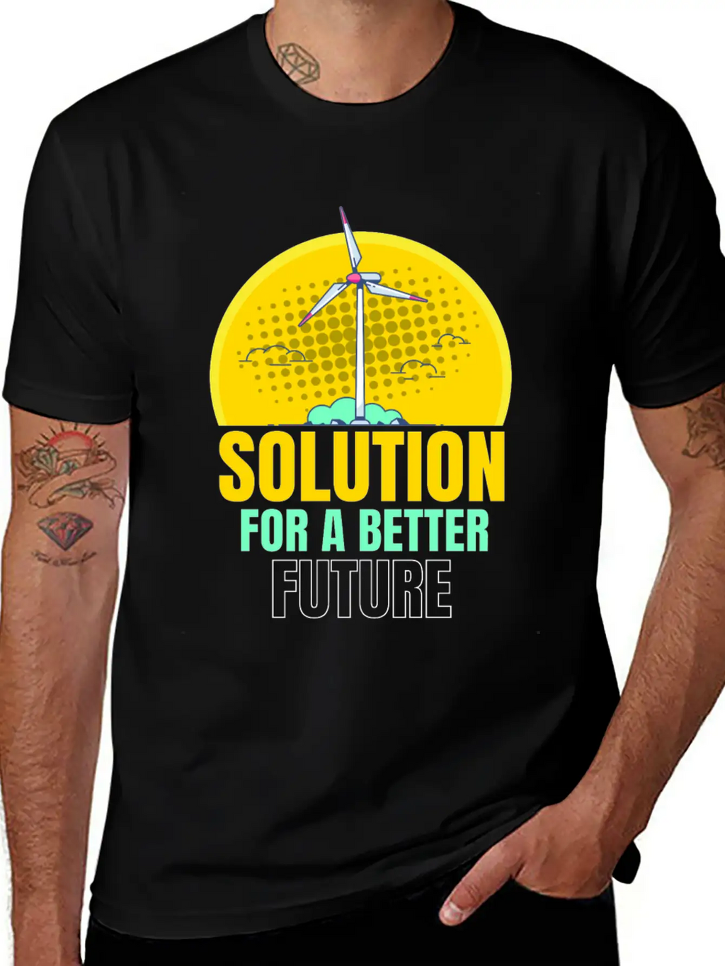 For A Better Future Wind Power Wind Essential Cotton Tee For Daily Outfits – Unisex Style