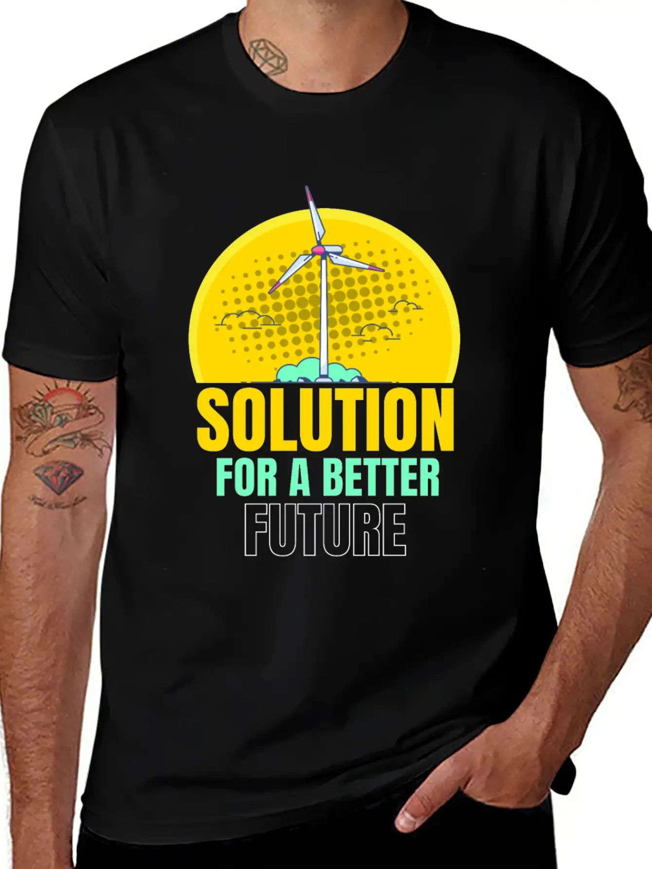For A Better Future Wind Power Wind Essential Cotton Tee For Daily Outfits – Unisex Style