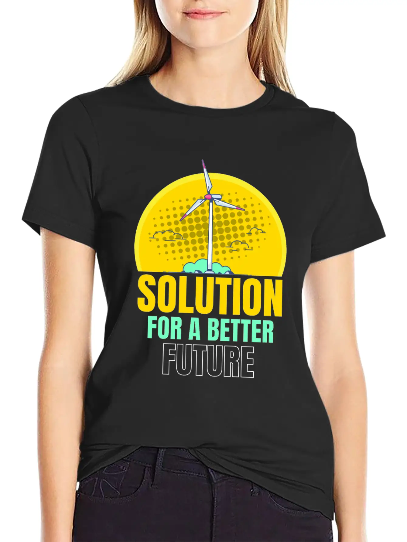 For A Better Future Wind Power Wind Essential Cotton Tee For Daily Outfits – Unisex Style
