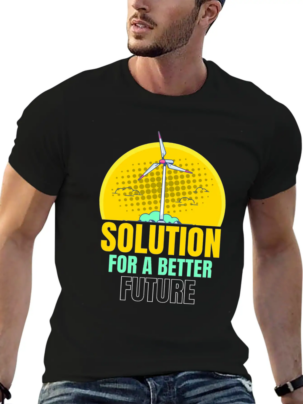 For A Better Future Wind Power Wind Essential Cotton Tee For Daily Outfits – Unisex Style