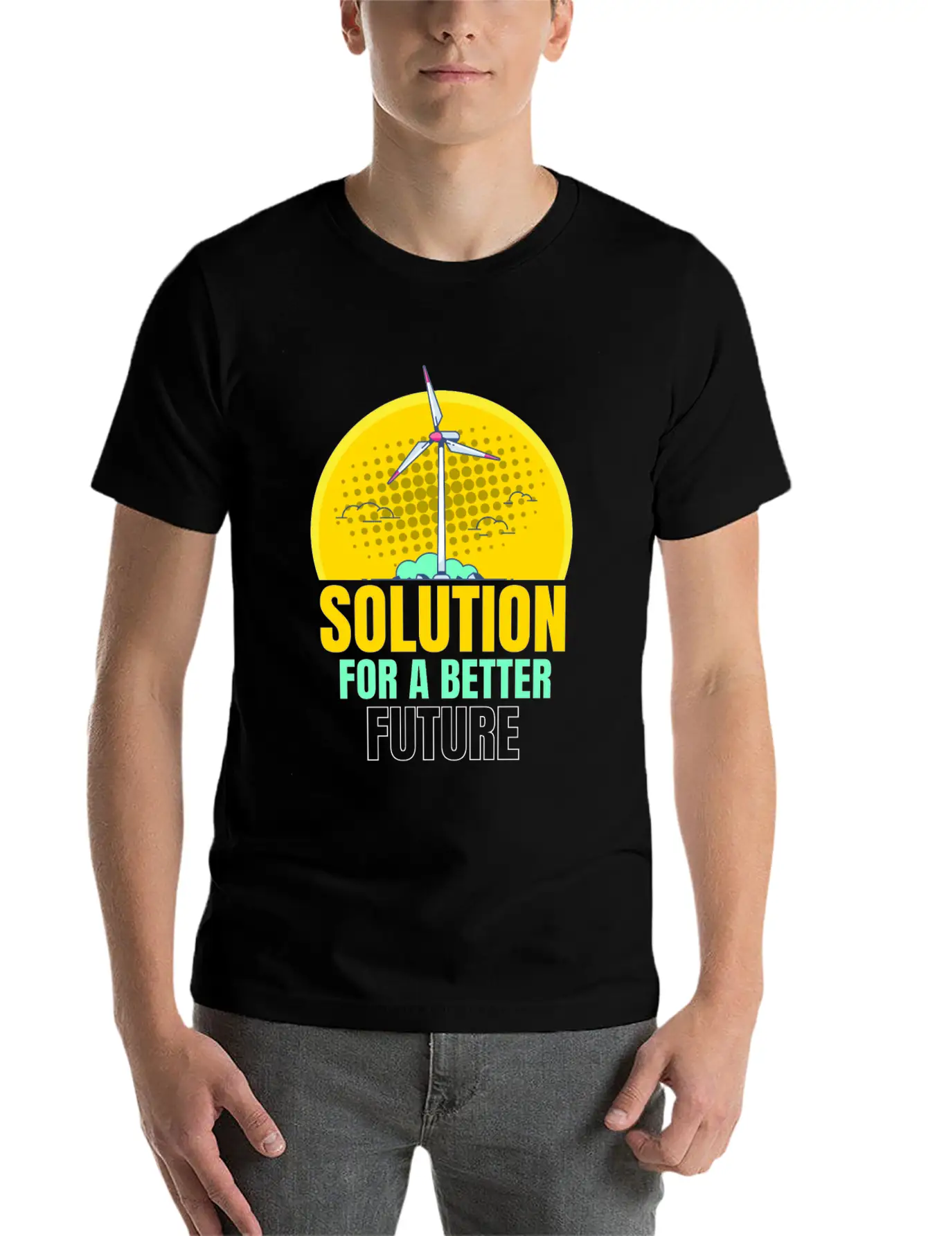 For A Better Future Wind Power Wind Essential Cotton Tee For Daily Outfits – Unisex Style