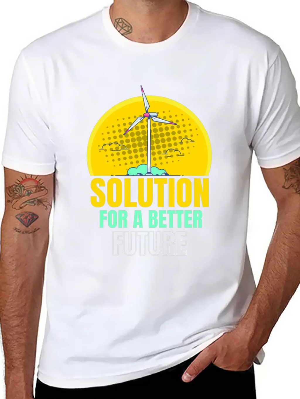 For A Better Future Wind Power Wind Essential Cotton Tee For Daily Outfits – Unisex Style