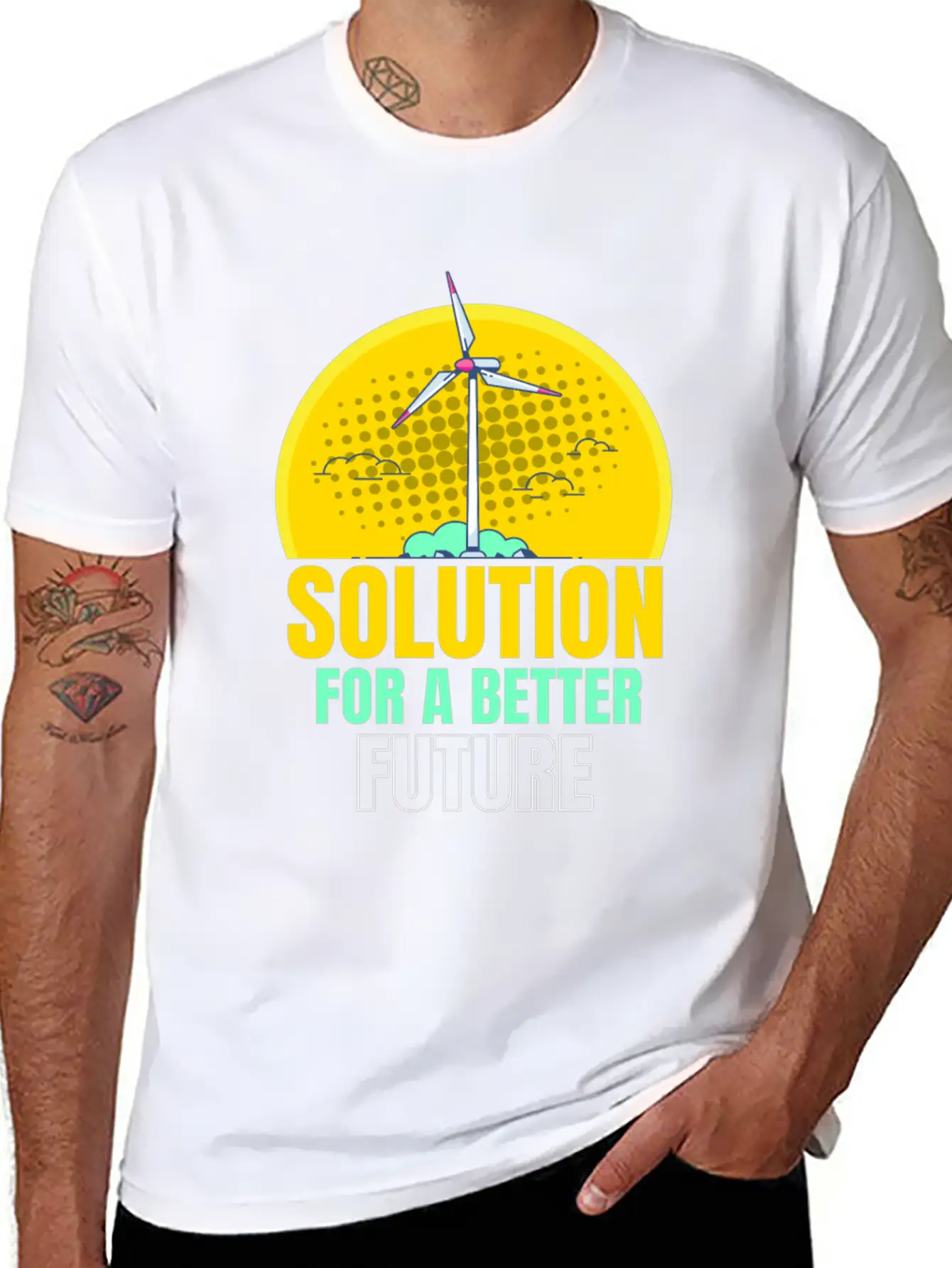 For A Better Future Wind Power Wind Essential Cotton Tee For Daily Outfits – Unisex Style