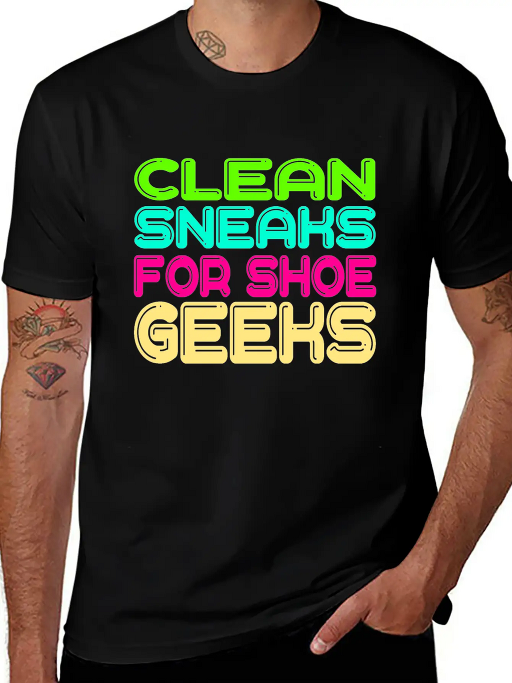 For Clean Shoes Freaks "Clean Sneaks For Shoe Unisex Short Sleeve Soft Cotton T-Shirt – Casual Everyday Wear