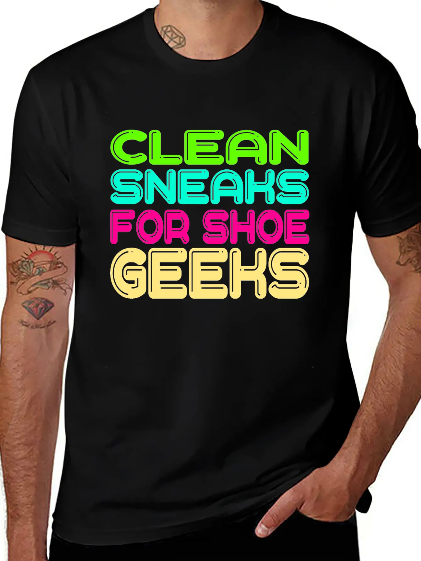For Clean Shoes Freaks "Clean Sneaks For Shoe Unisex Short Sleeve Soft Cotton T-Shirt – Casual Everyday Wear