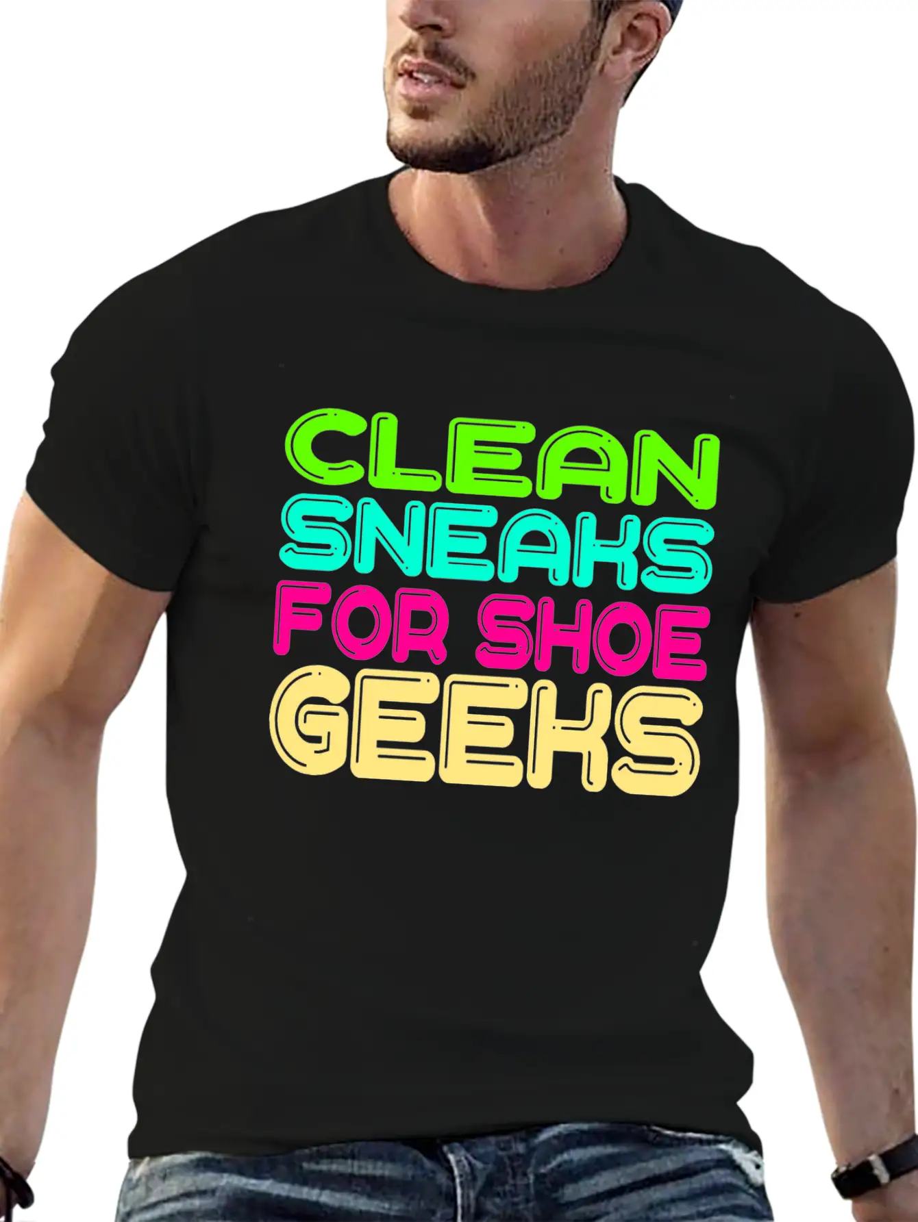 For Clean Shoes Freaks "Clean Sneaks For Shoe Unisex Short Sleeve Soft Cotton T-Shirt – Casual Everyday Wear