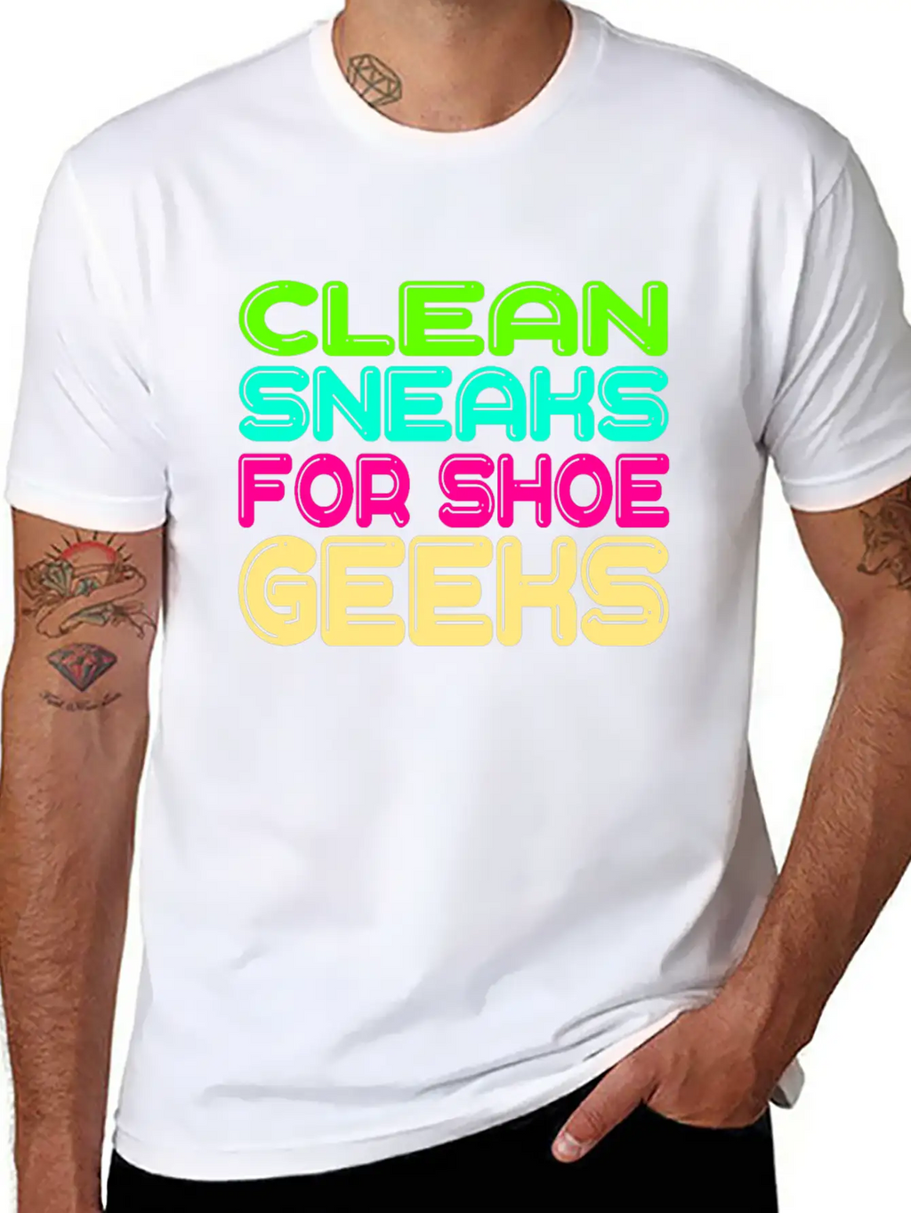 For Clean Shoes Freaks "Clean Sneaks For Shoe Unisex Short Sleeve Soft Cotton T-Shirt – Casual Everyday Wear
