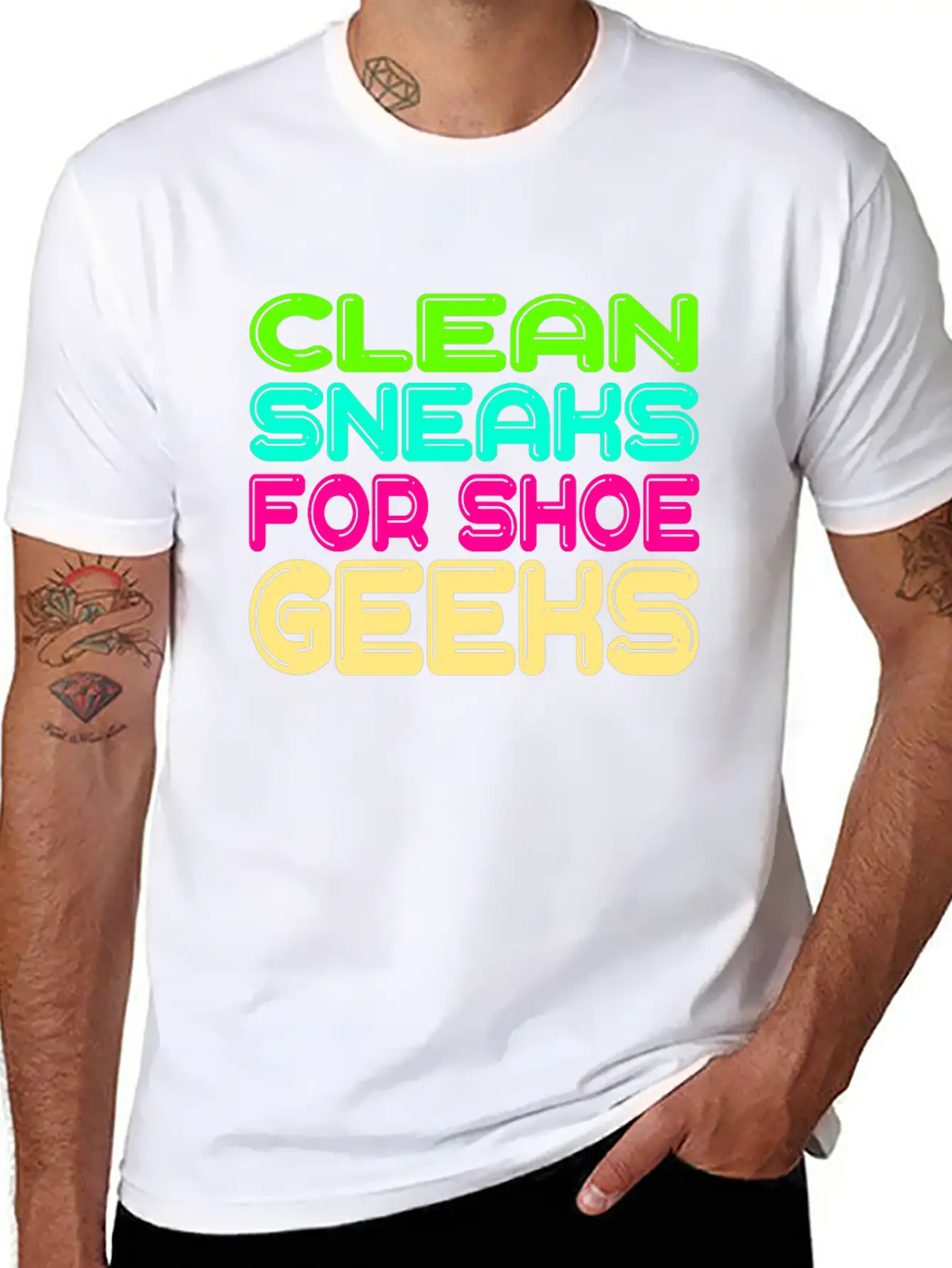For Clean Shoes Freaks "Clean Sneaks For Shoe Unisex Short Sleeve Soft Cotton T-Shirt – Casual Everyday Wear