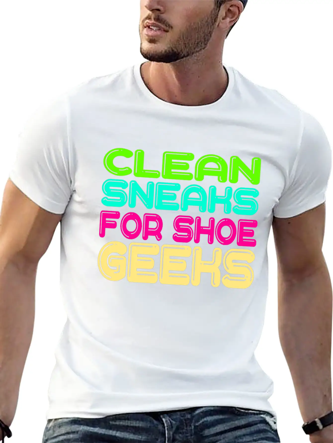 For Clean Shoes Freaks "Clean Sneaks For Shoe Unisex Short Sleeve Soft Cotton T-Shirt – Casual Everyday Wear
