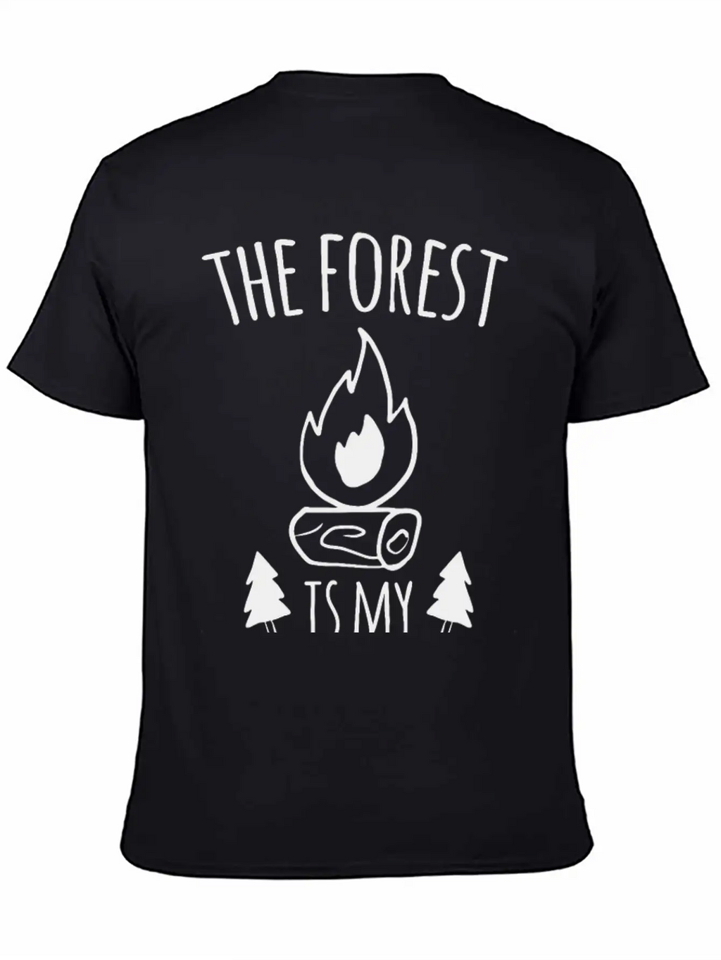 Forest Campfire Forest Road Unisex Short Sleeve Soft Cotton T-Shirt – Casual Everyday Wear