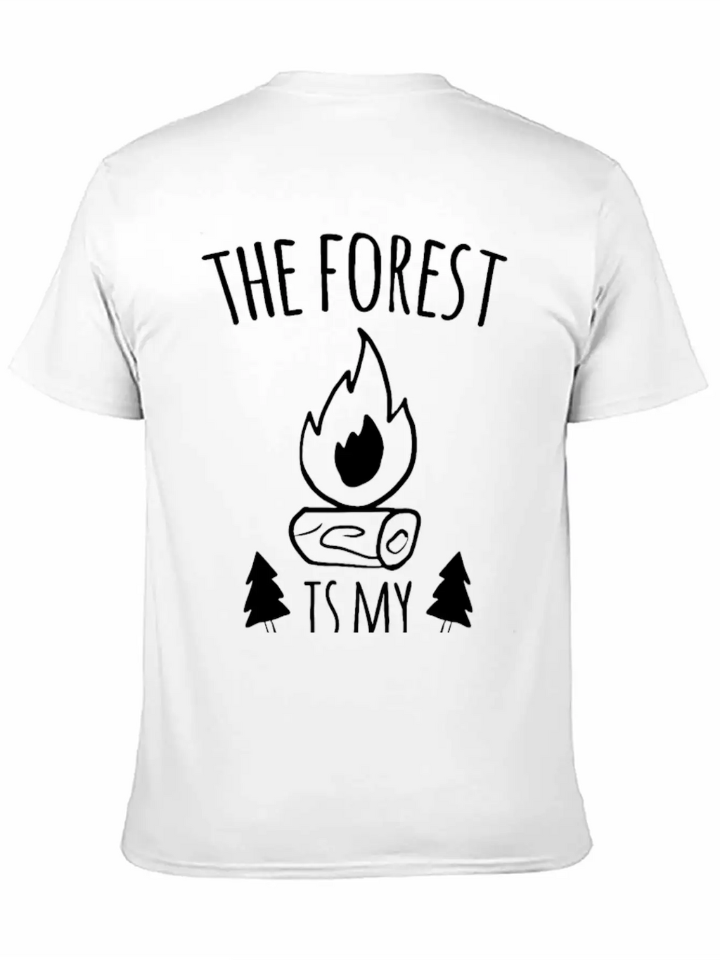 Forest Campfire Forest Road Unisex Short Sleeve Soft Cotton T-Shirt – Casual Everyday Wear