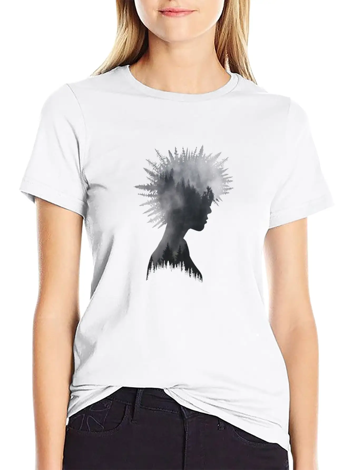 Forest Girl Unisex Casual T-Shirt – Clean Design For Daily Comfort