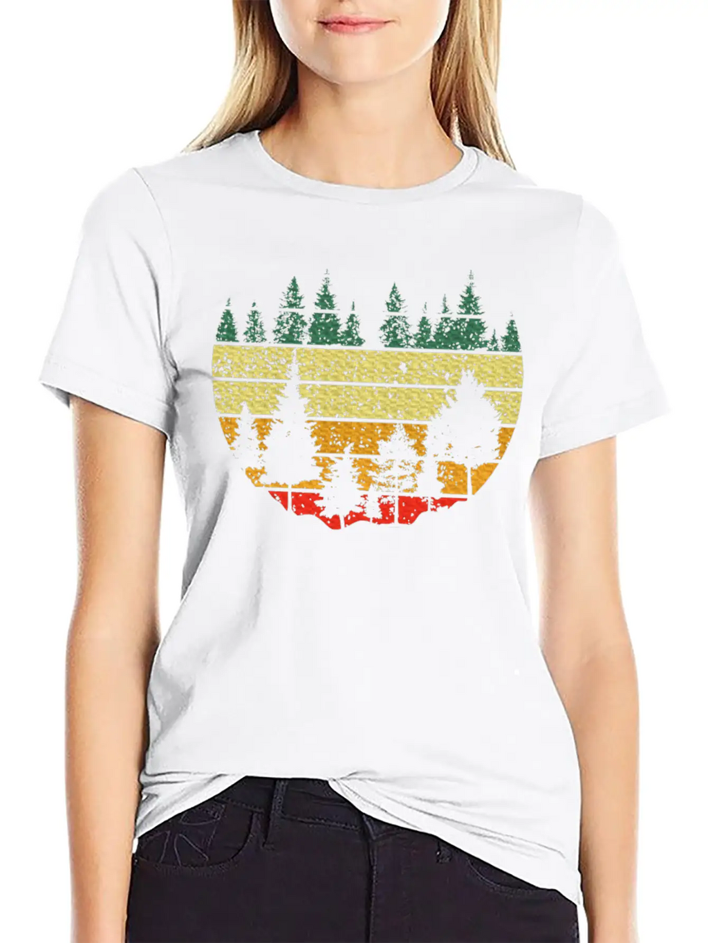 Forest Light Outdoor Nature Trees Forest Stylish Everyday T-Shirt – Unisex Basic Cotton Tee