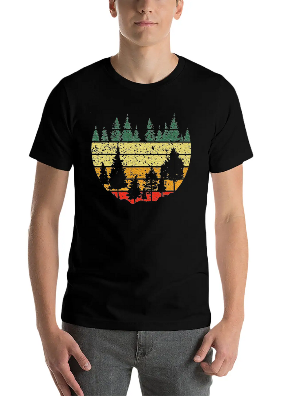 Forest Light Outdoor Nature Trees Forest Stylish Everyday T-Shirt – Unisex Basic Cotton Tee