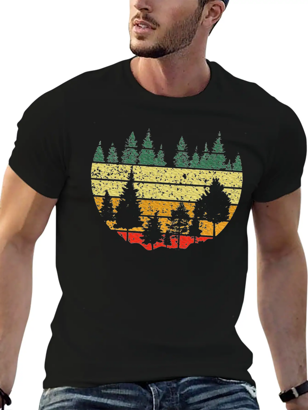 Forest Light Outdoor Nature Trees Forest Stylish Everyday T-Shirt – Unisex Basic Cotton Tee