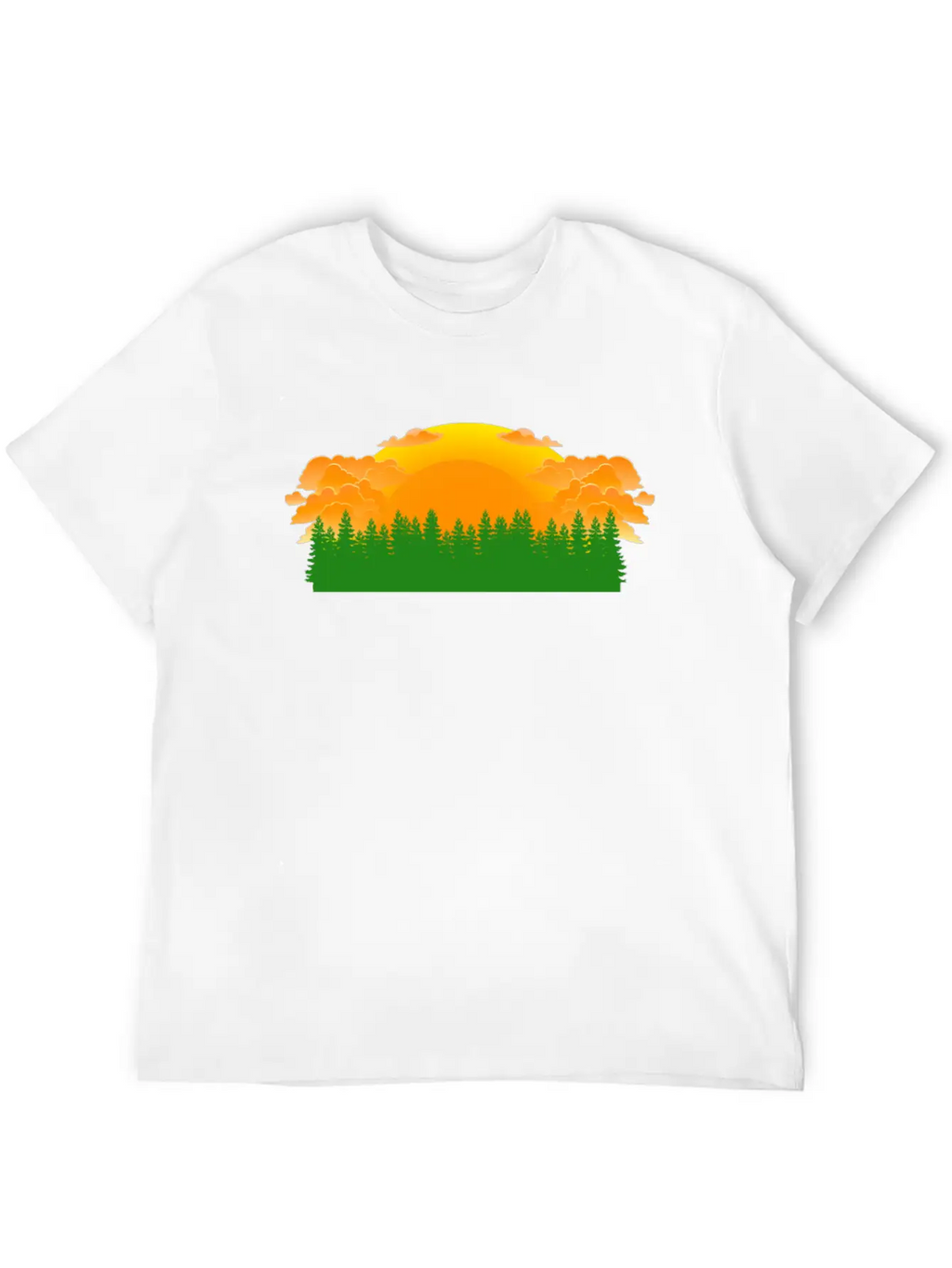 Forest Sunrise Unisex Casual T-Shirt – Clean Design For Daily Comfort